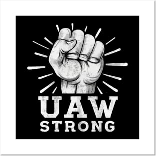 UAW STRONG Grunge Posters and Art